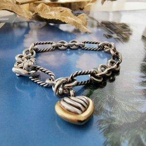David Yurman Love Chain Bracelet Silver and 18K Gold